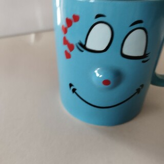 blue funny mug    マグカップ　未使用品(マグカップ)