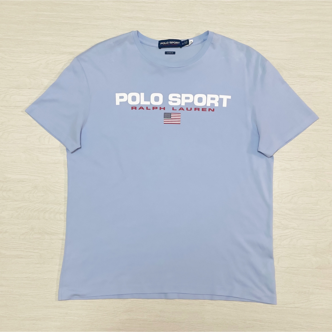 POLO RALPH LAUREN(ポロラルフローレン)のpolosportsスカイブルーロゴtシャツ半袖ラルフポロスポーツストリート メンズのトップス(Tシャツ/カットソー(半袖/袖なし))の商品写真