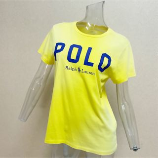 ポロラルフローレン(POLO RALPH LAUREN)のポロラルフローレンムラ染めレイカーズカラーロゴtシャツ半袖ポロスポーツストリート(Tシャツ(半袖/袖なし))