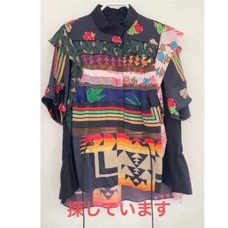 サカイ(sacai)のsacai パッチワーク　ブラウス(シャツ/ブラウス(半袖/袖なし))