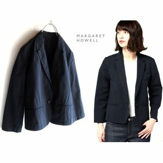 マーガレットハウエル(MARGARET HOWELL)のマーガレットハウエル 17SS 製品染コットンポプリン 1Bジャケット(テーラードジャケット)