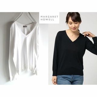 マーガレットハウエル(MARGARET HOWELL)のマーガレットハウエル 17SS COTTON V NECK JUMPER(ニット/セーター)