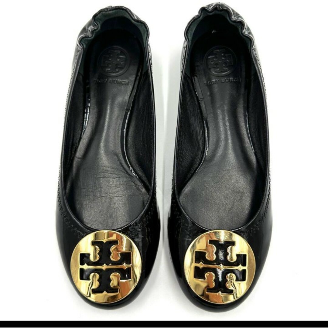 美品 toryburch トリーバーチ フラットシューズ 黒