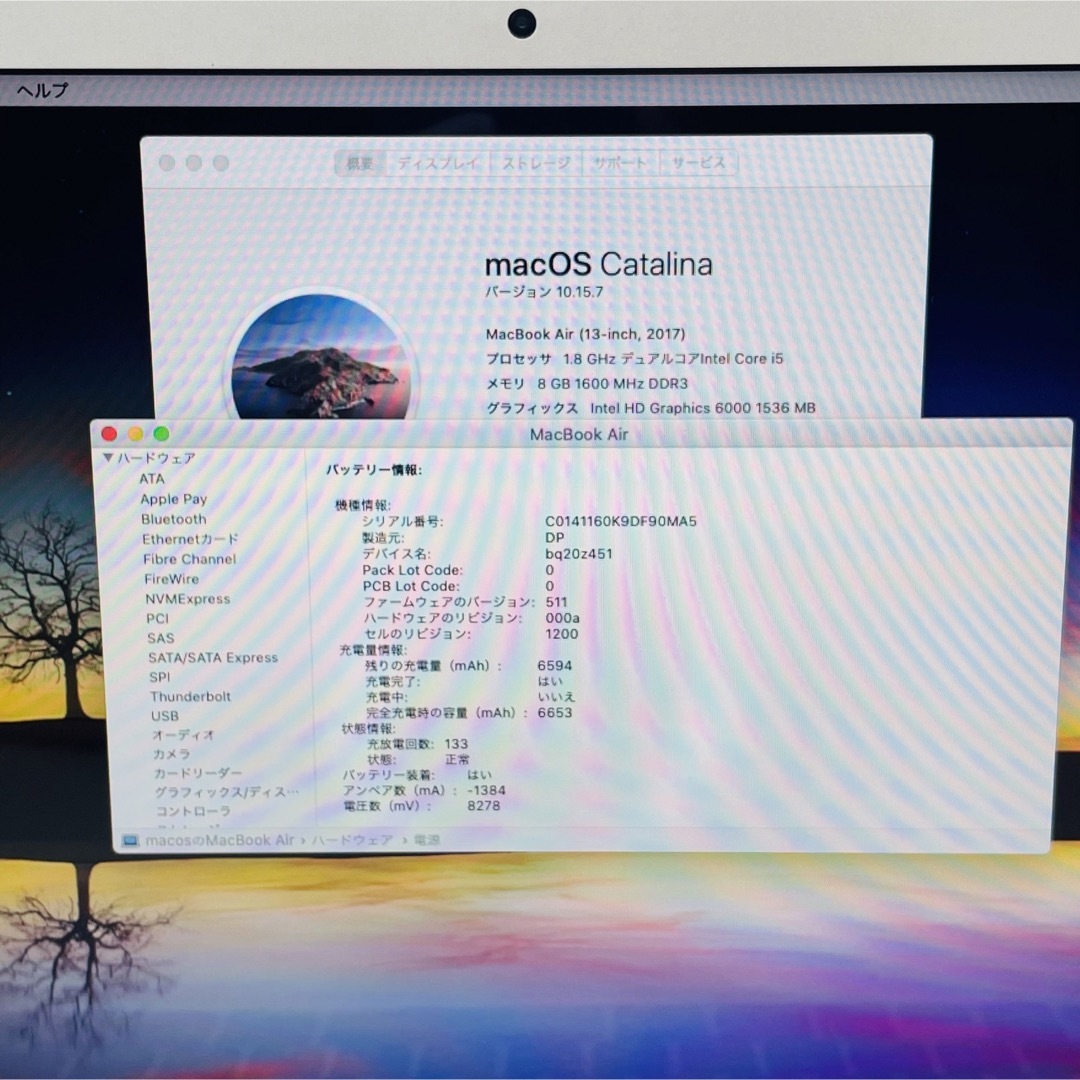 MacBook Air2017 SSD256GB Office2021付き