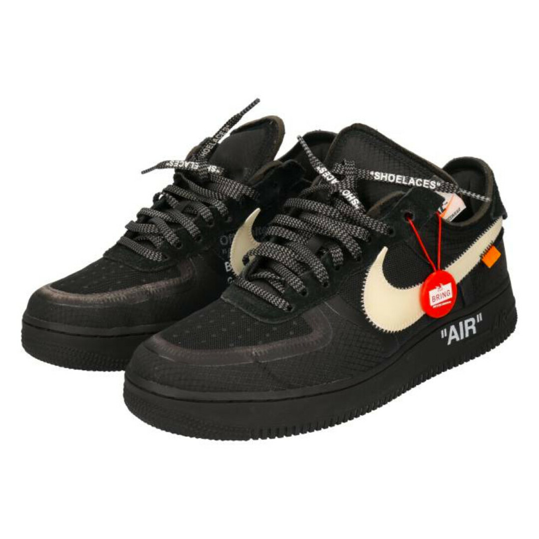 NIKE ナイキ ×OFF-WHITE(オフホワイト) THE 10 AIR FORCE 1 LOW AO4606-001×オフホワイトコラボ  エアフォースワン ローカットスニーカー ブラック 28cm/US10