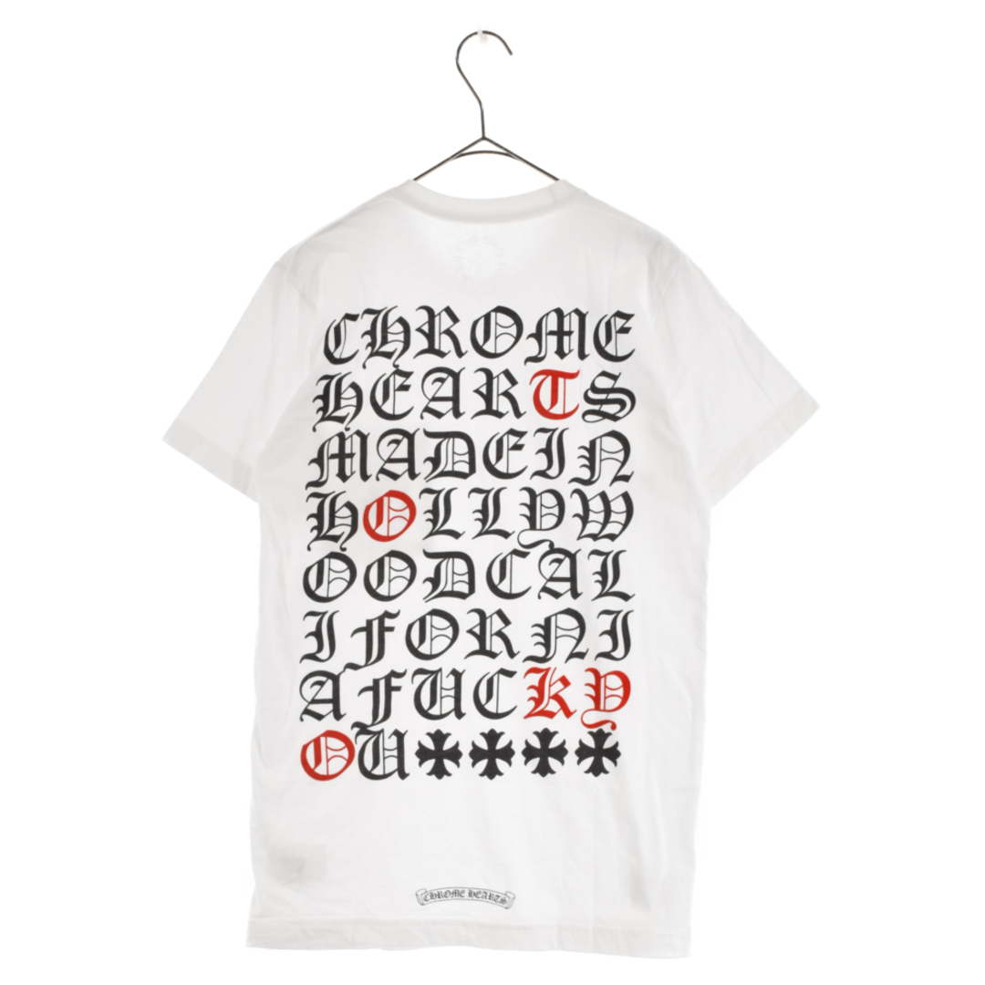 CHROME HEARTS クロムハーツ バック英字プリント フロントポケット 半袖Tシャツ カットソー ホワイト