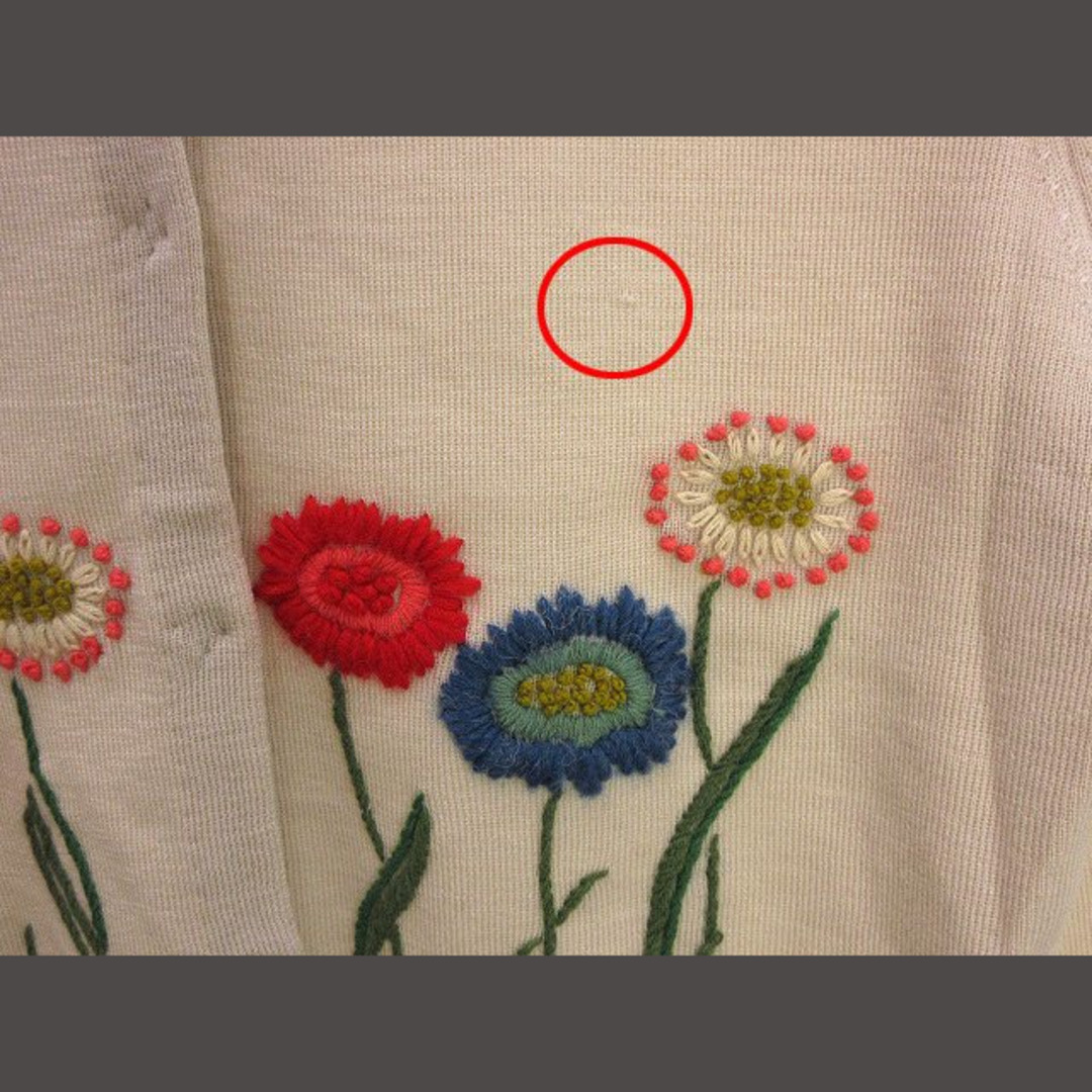 【未使用タグ付】シビラ　ニット　トップス　フラワー　花柄　刺繍　コットン