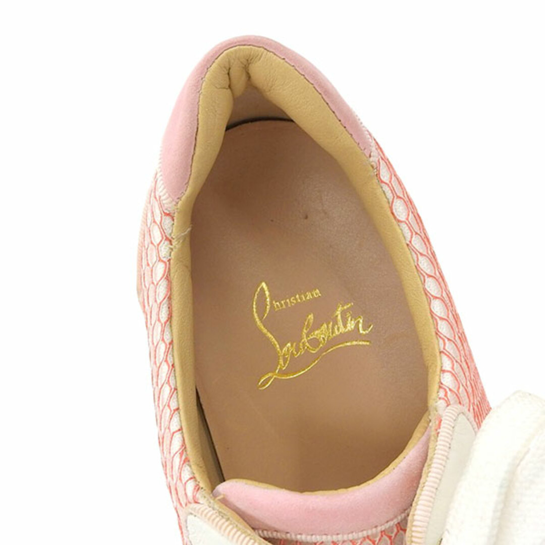 Christian Louboutin(クリスチャンルブタン)の美品 クリスチャンルブタン Christian Louboutin スパイク スニーカー レディース ピンク size37 1/2 Y01531 レディースの靴/シューズ(スニーカー)の商品写真