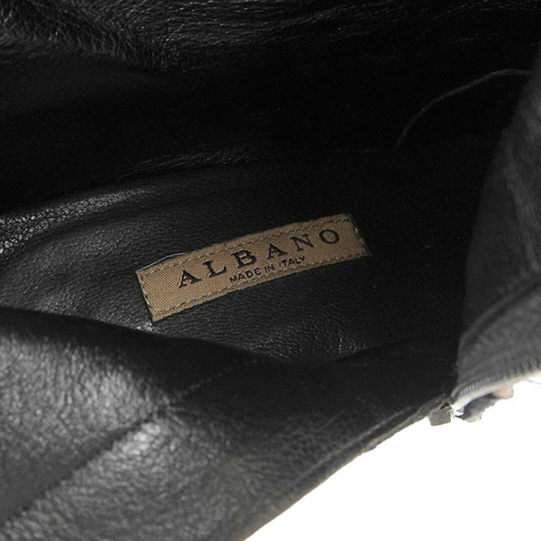 アルバノ ALBANO スタッズ フラワー スエード レザー ブーティー レディース ブラック size35 Y01536 レディースの靴/シューズ(ブーティ)の商品写真