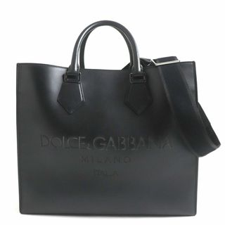 DOLCE & GABBANA ドルチェアンドガッバーナ レザー DG デイリー ロゴ トートバッグ - ブラック/マルチカラー by