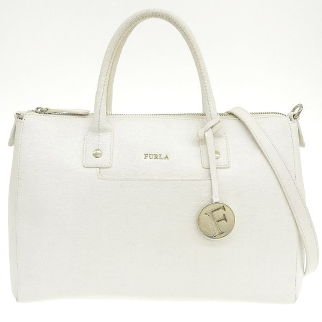 Furla(フルラ)のフルラ FURLA レザー 2WAY ハンド バッグ 白 ホワイト ゴールド金具 Y01690 レディースのバッグ(その他)の商品写真