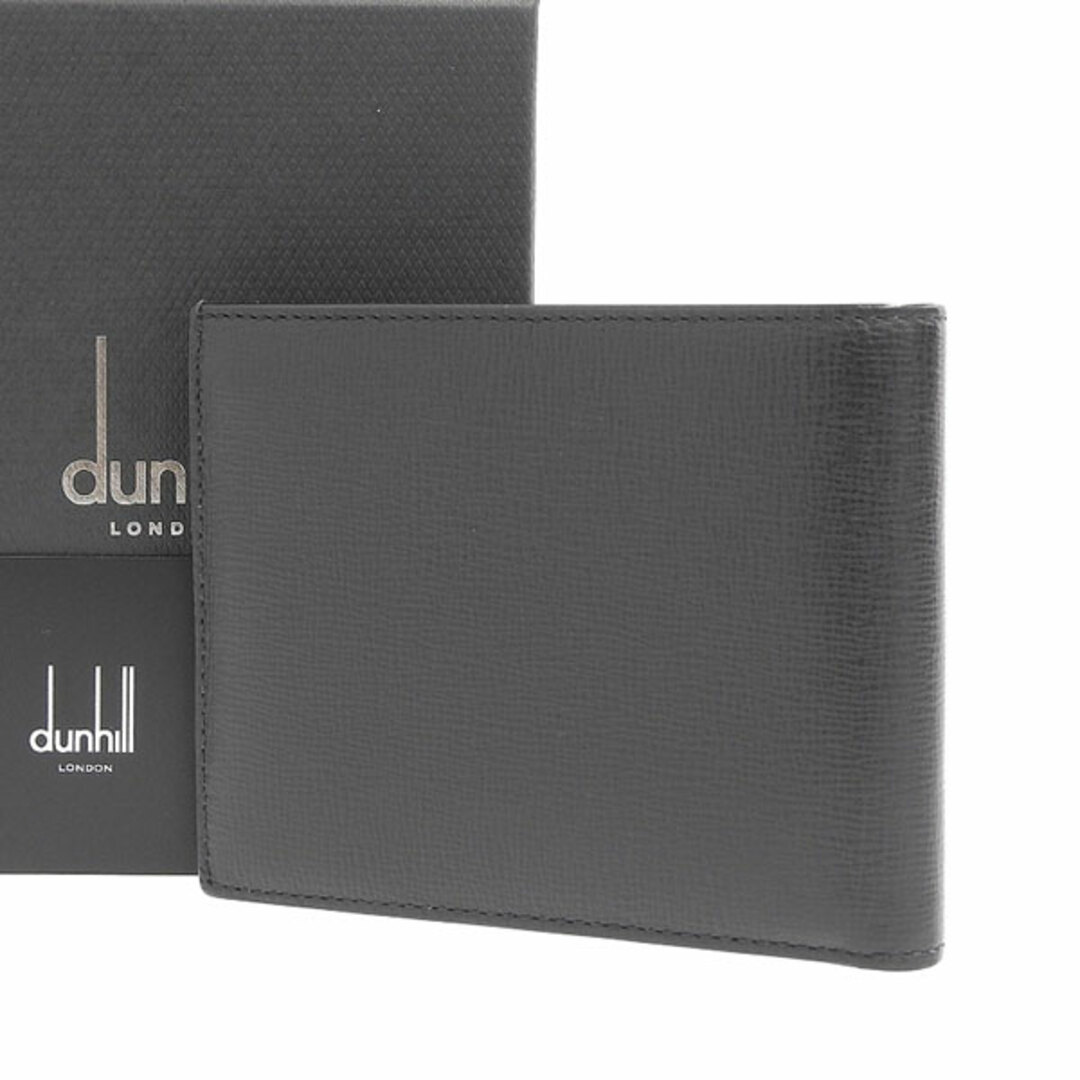 美品 ダンヒル Dunhill 二つ折り 財布 札入れ 黒 ブラック Y01710 | フリマアプリ ラクマ