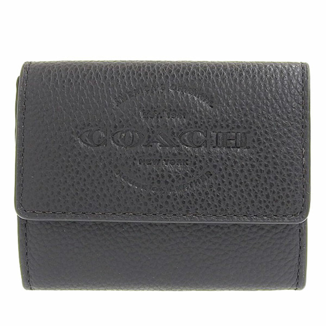 美品 COACH コーチ ブラック 黒 レザー カードケース コインケース