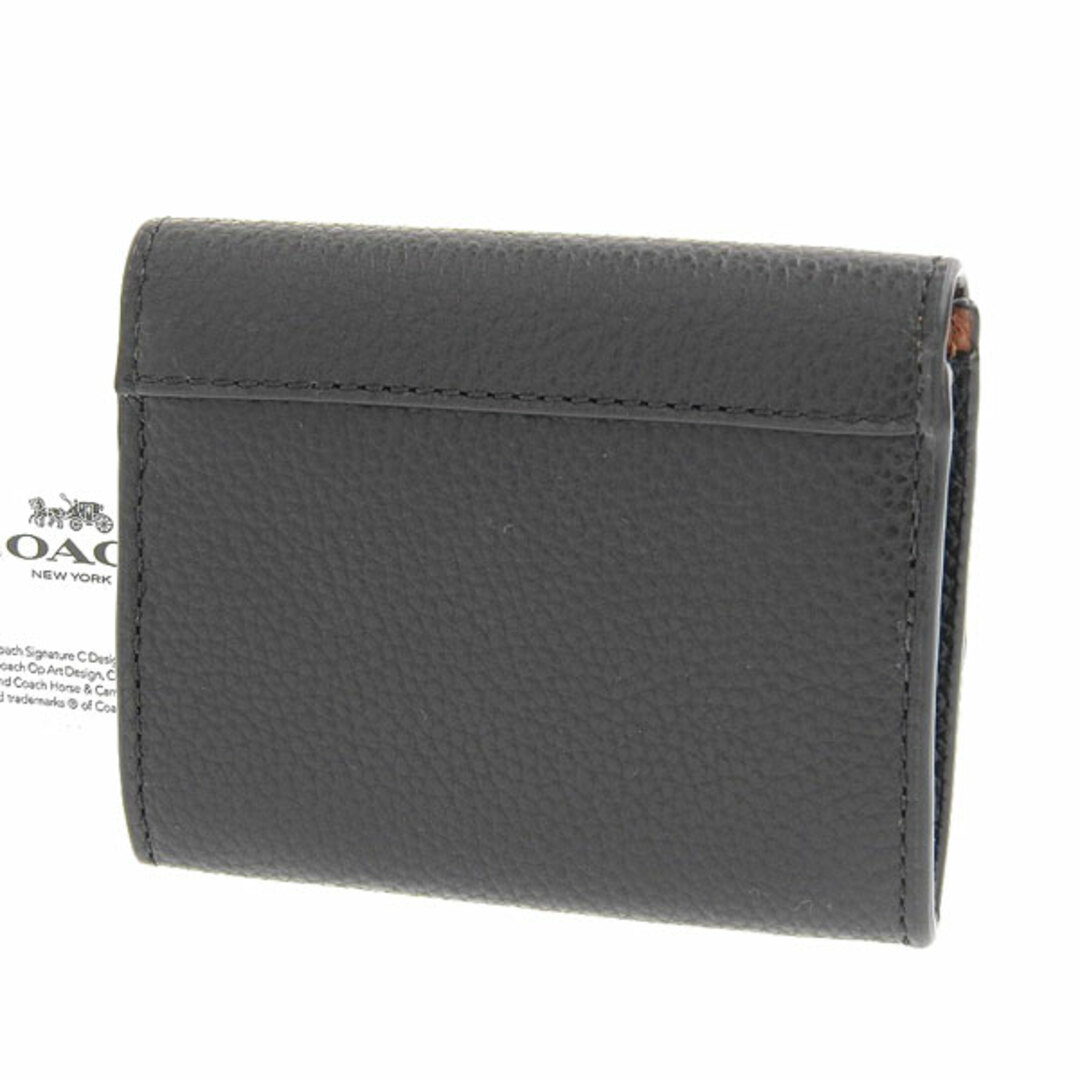 美品 COACH コーチ ブラック 黒 レザー カードケース コインケース