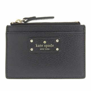 ケイトスペードニューヨーク(kate spade new york)の美品 ケイトスペード Kate Spade カードケース コインケース 小物入れ 黒 ブラック Y01718(コインケース)