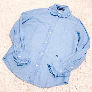 マディソンブルー(MADISONBLUE)の【美品】マディソンブルー ラウンドカラー フリルシャツ XS(シャツ/ブラウス(長袖/七分))