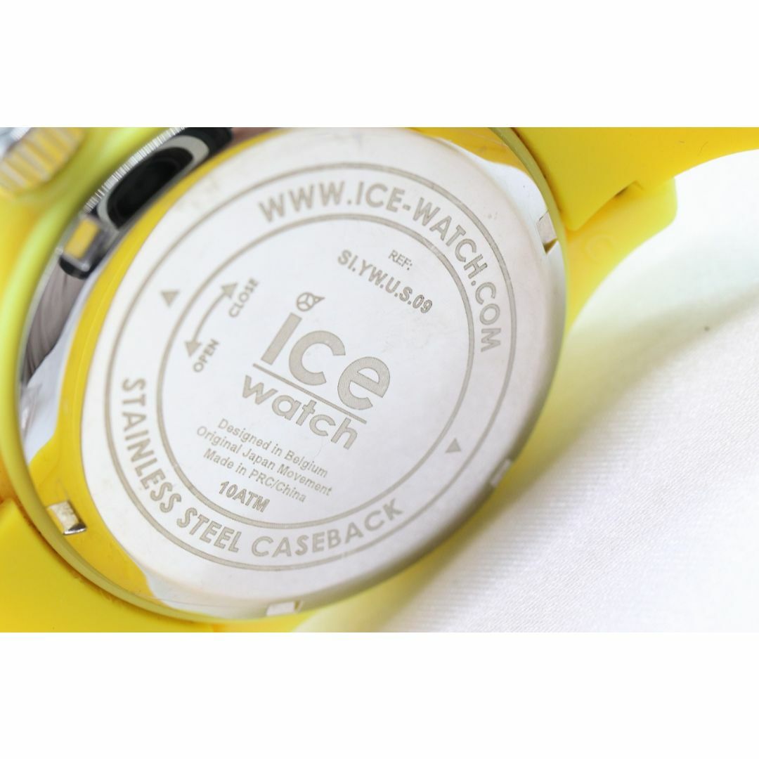 ice watch(アイスウォッチ)の【W73-5】動作品 電池交換済 アイスウォッチ イエロー 腕時計 メンズの時計(腕時計(アナログ))の商品写真