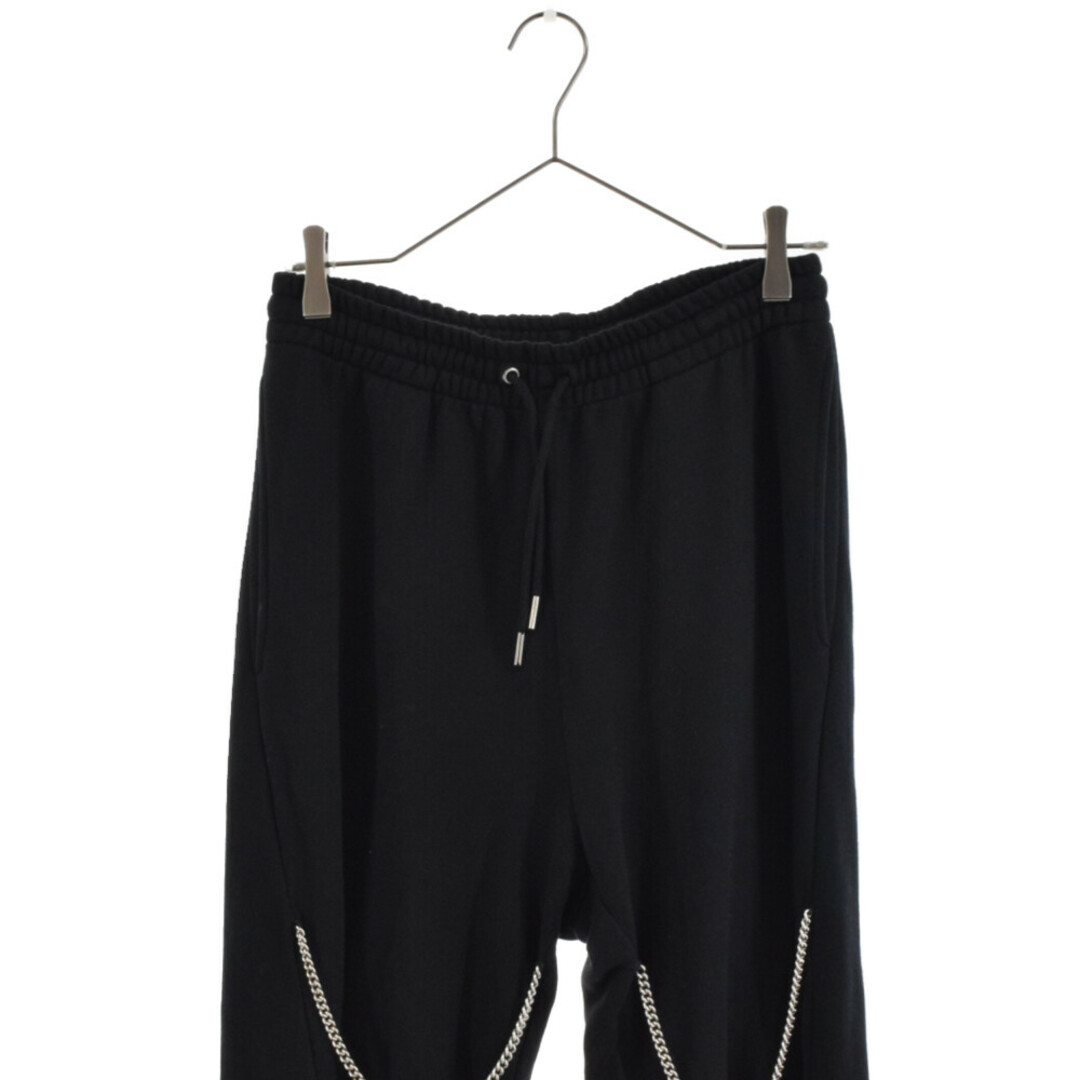 CELINE セリーヌ 21AW CHAINS TRACK PANTS IN COTTON FLEECE コットンフリース チェーン ジョガーパンツ スウェットパンツ 2Z108052H ブラック