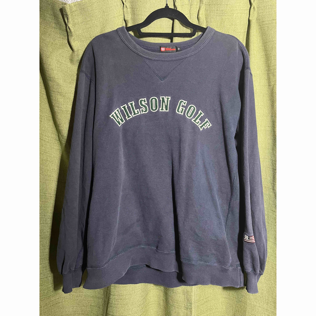 刺繍スウェットシャツ トレーナー WILSON golf 90s - スウェット