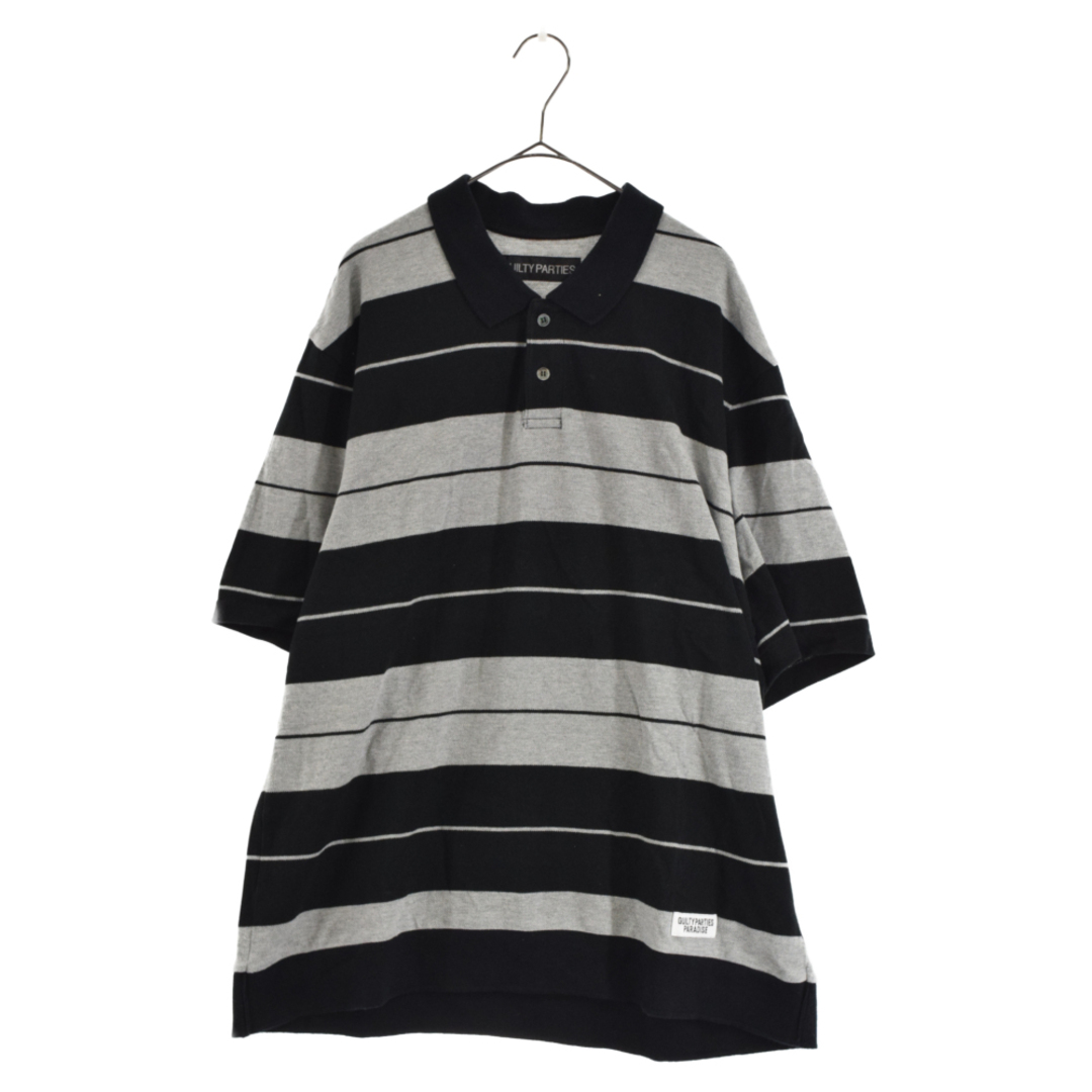 WACKO MARIA ワコマリア 23SS STRIPED POLO SHIRT S/S GRAY/BLACK ストライプ 半袖ポロシャツ グレー/ブラック 23SS-WMC-PS01のサムネイル