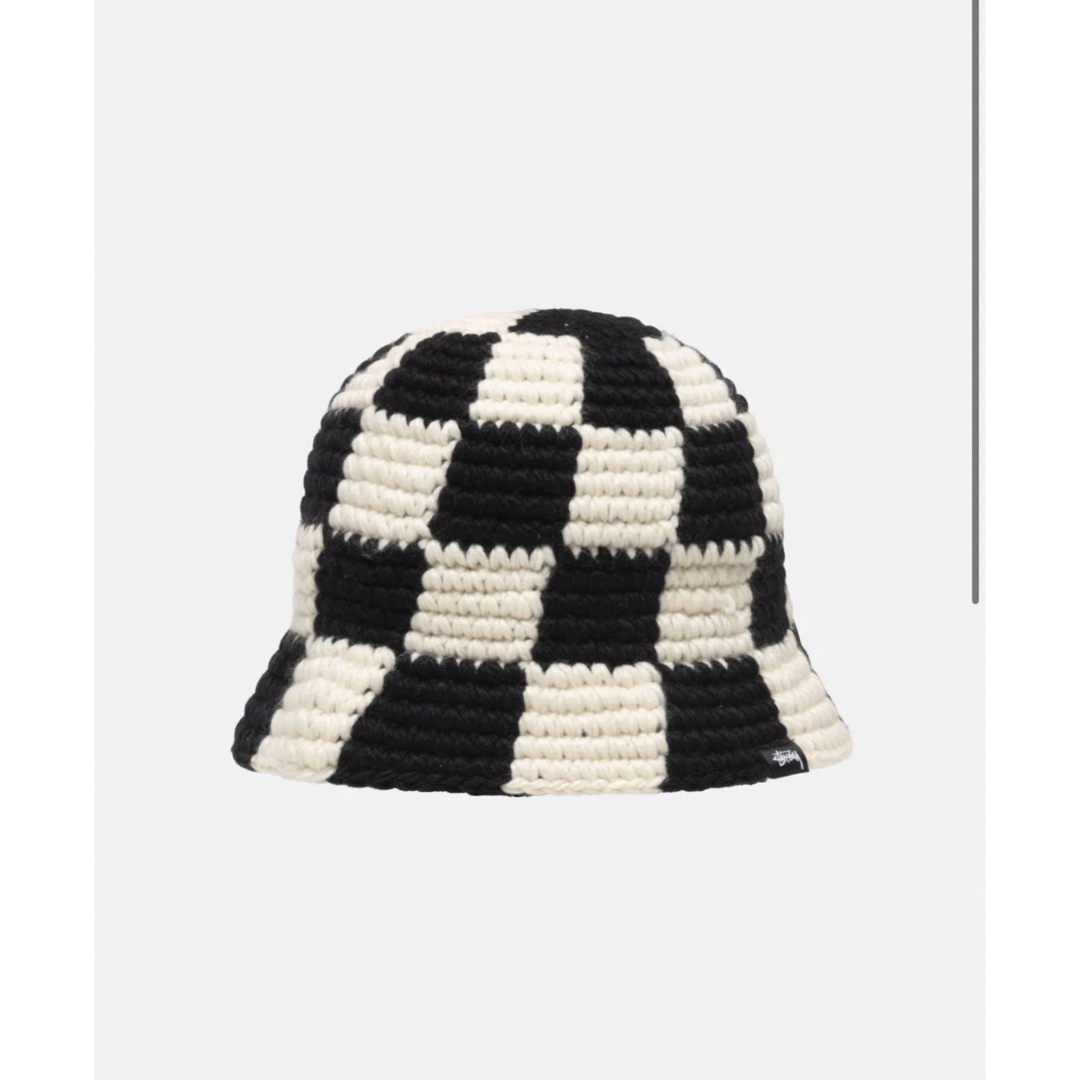 STUSSY BUCKET HAT CHECKER KNIT