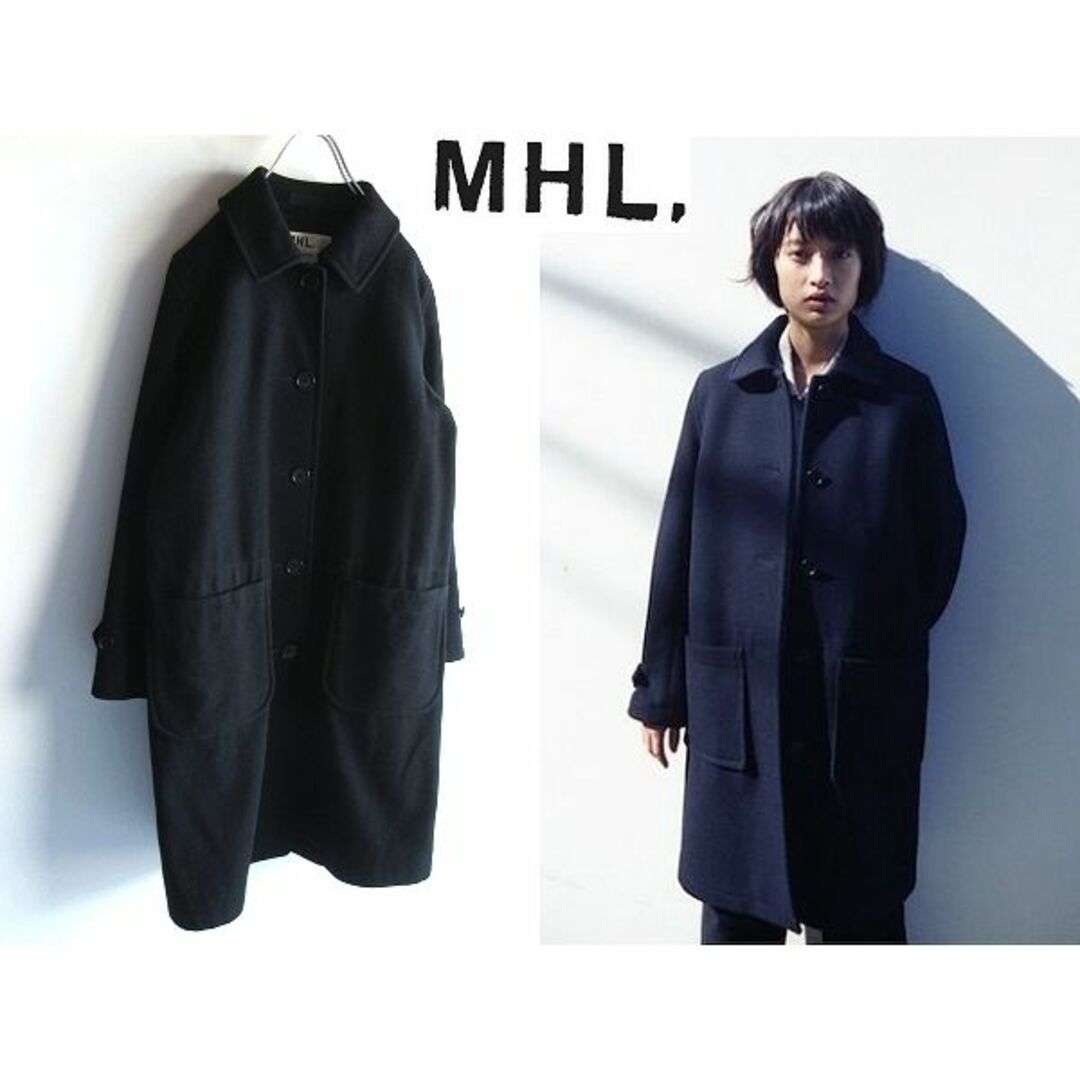MHL. - MHL. マーガレットハウエル BASIC MELTON ステンカラーコートの MHL. - MHL. マーガレットハウエル BASIC MELTON ステンカラーコートの