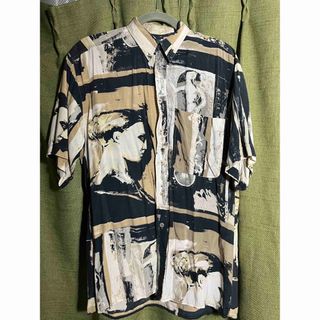 アートヴィンテージ(ART VINTAGE)の柄シャツ　vintage 半袖シャツ　古着　人物シャツ　総柄(シャツ)