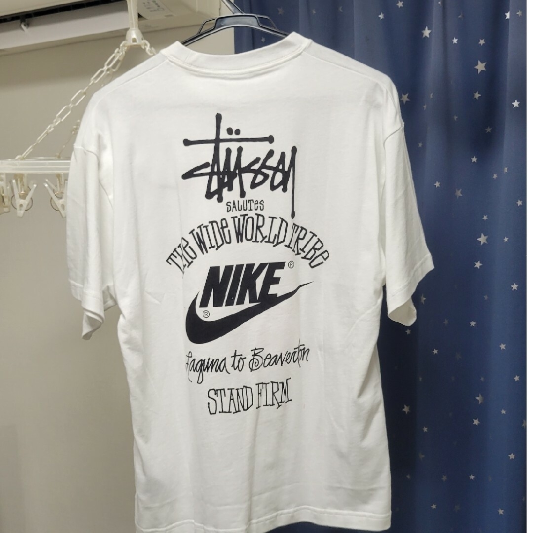 正規STUSSY×NIKE　コラボTシャツ　Sサイズ　試着程度　ホワイト