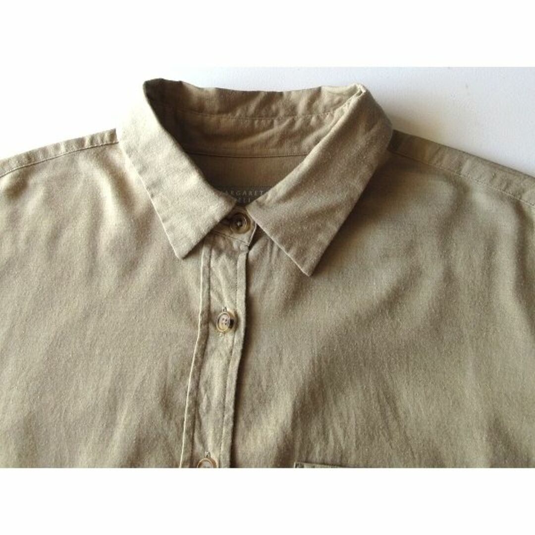 マーガレットハウエル FINE COTTON WOOL SHIRTING シャツ