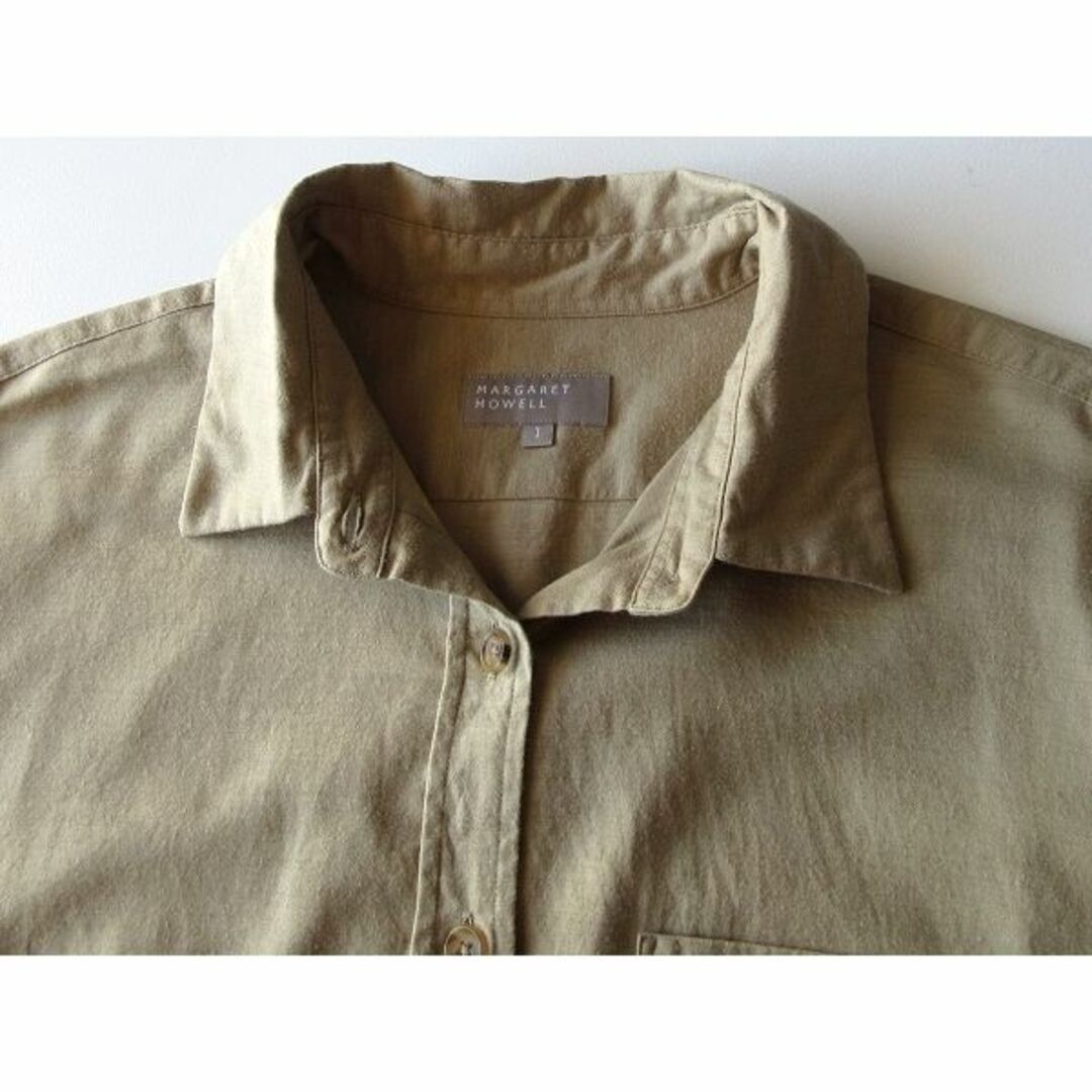 MARGARET HOWELL(マーガレットハウエル)のマーガレットハウエル FINE COTTON WOOL SHIRTING シャツ レディースのトップス(シャツ/ブラウス(長袖/七分))の商品写真