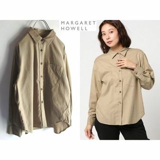 マーガレットハウエル(MARGARET HOWELL)のマーガレットハウエル FINE COTTON WOOL SHIRTING シャツ(シャツ/ブラウス(長袖/七分))