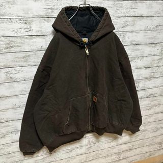 carhartt   希少5XLカーハートロゴタグ中綿キルティング