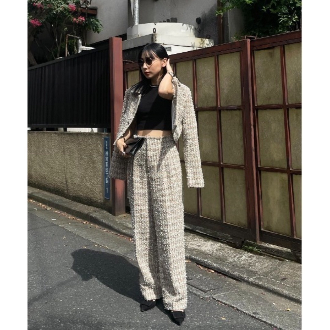 美品】Ameri vintage PLAYFUL TWEED PANTS-