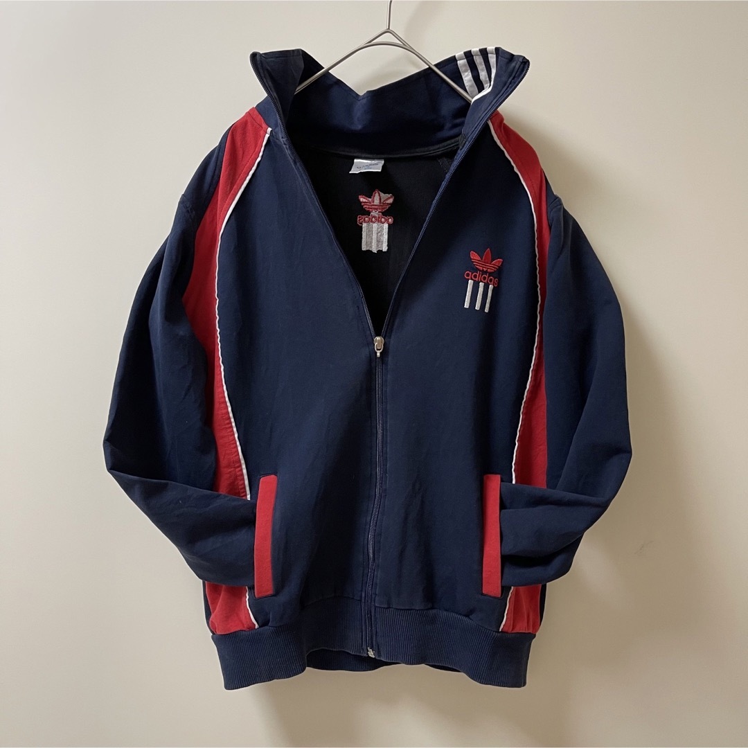 90s】adidasトラックジャケット刺繍ビンテージジャージ古着女子トレフォイル