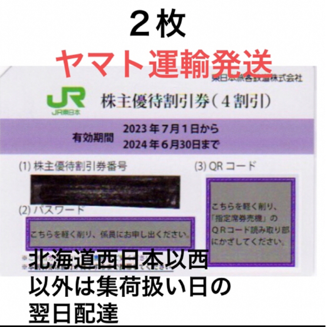 JR東日本株主優待サービス券２枚一組????JR東日本株主優待割引券????No.C16