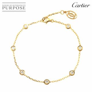 カルティエ(Cartier)のカルティエ Cartier ダムール ブレスレット 19cm ダイヤ K18 YG 750 ディアマン レジェ VLP 90194798(ブレスレット/バングル)