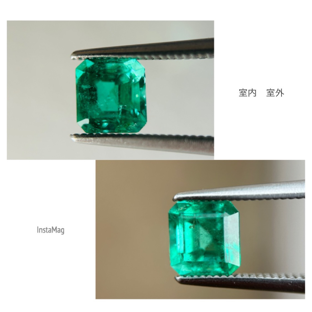 (R0818-3)『コロンビア産クリスタル系』天然エメラルド　0.707ct