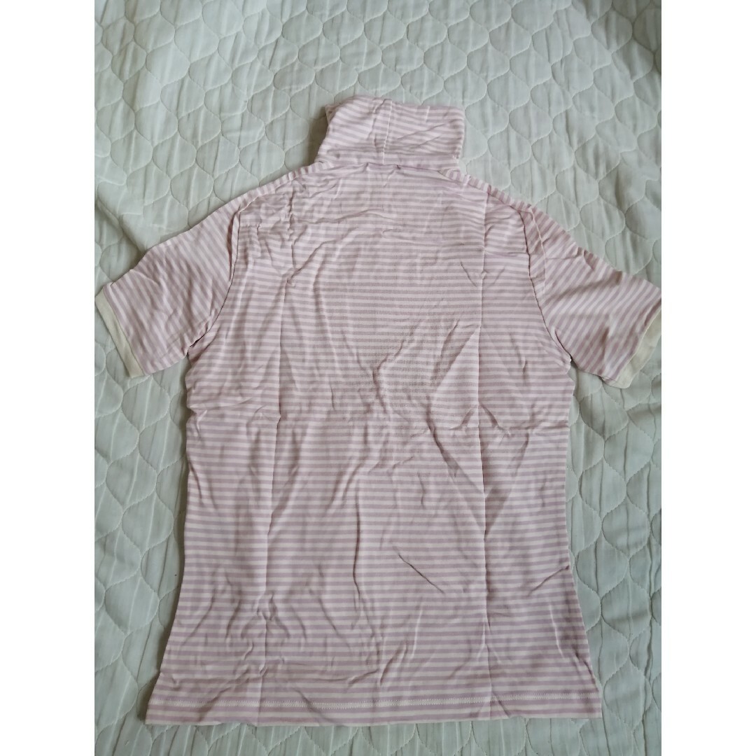 トップス　ボーダー　ピンク　Mサイズ レディースのトップス(Tシャツ(半袖/袖なし))の商品写真