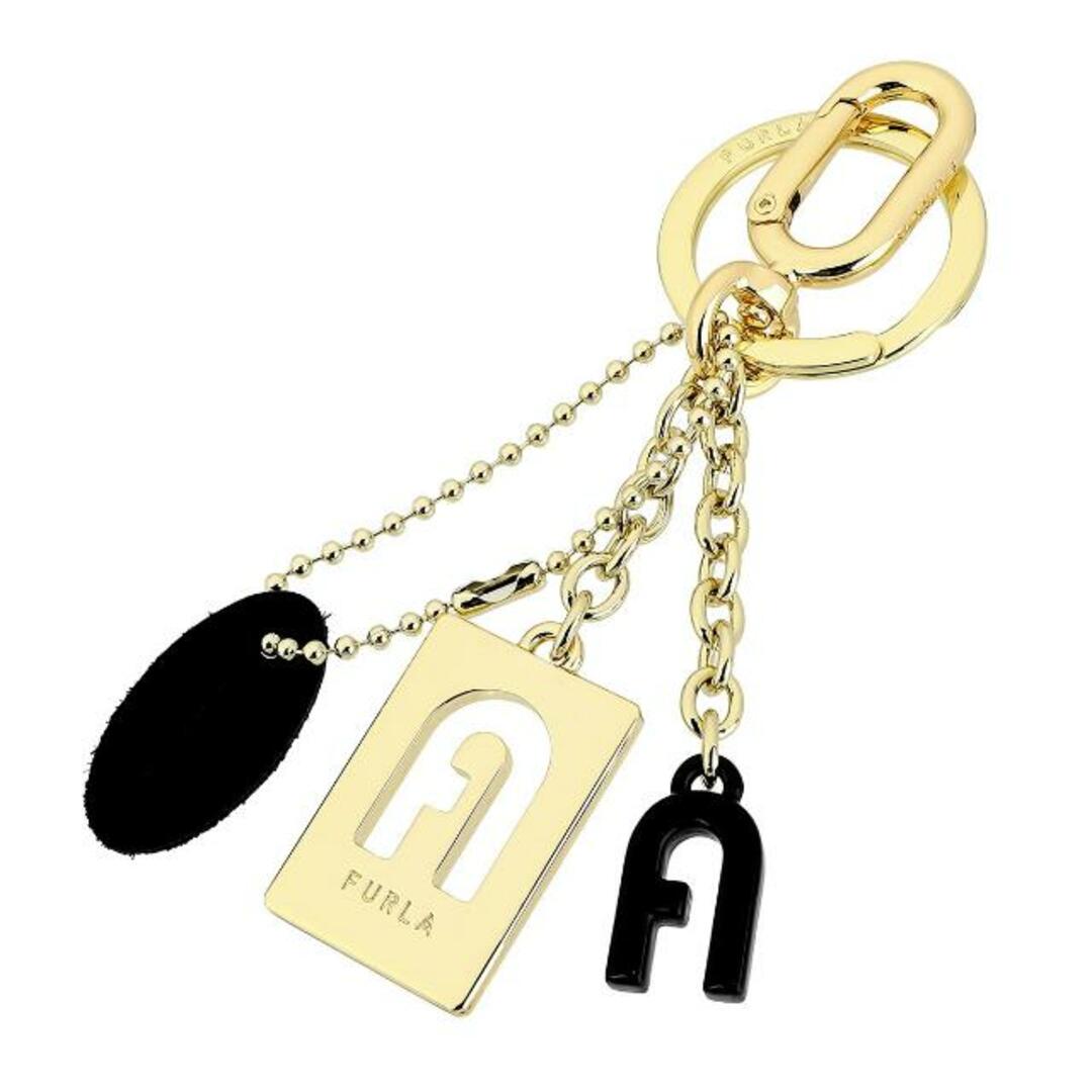 Furla(フルラ)の新品 フルラ FURLA キーホルダー クリスタル KEYRING ARCH ゴールド/ネロ レディースのファッション小物(キーホルダー)の商品写真