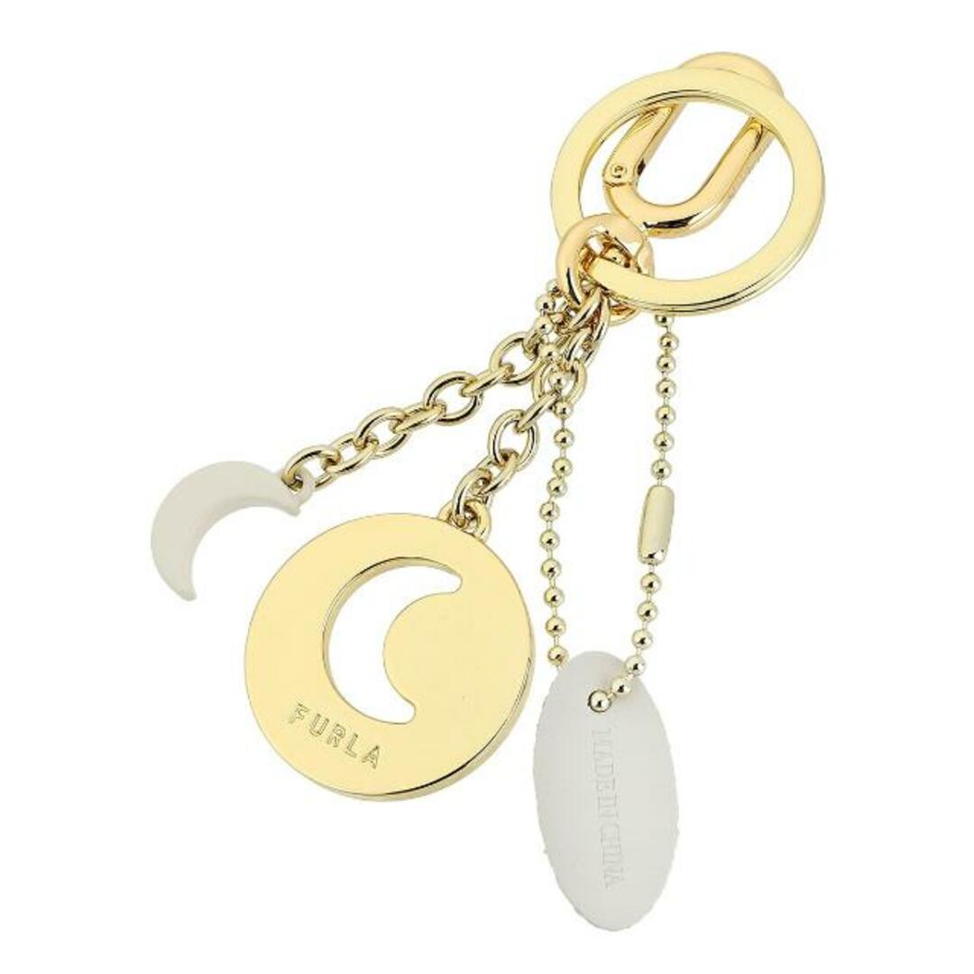 新品 フルラ FURLA キーホルダー クリスタル KEYRING MOON ゴールド/マシュマロ | フリマアプリ ラクマ