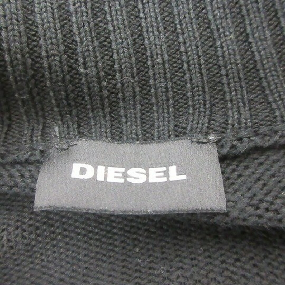 DIESEL(ディーゼル)のディーゼル DIESEL ドライバーズ ニット ブルゾン 黒 L ■GY09 メンズのジャケット/アウター(ブルゾン)の商品写真