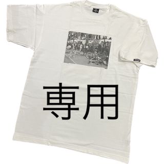 ステューシー(STUSSY)の【STUSSY】90s old stussy フォトTシャツ 白 L ①(Tシャツ/カットソー(半袖/袖なし))