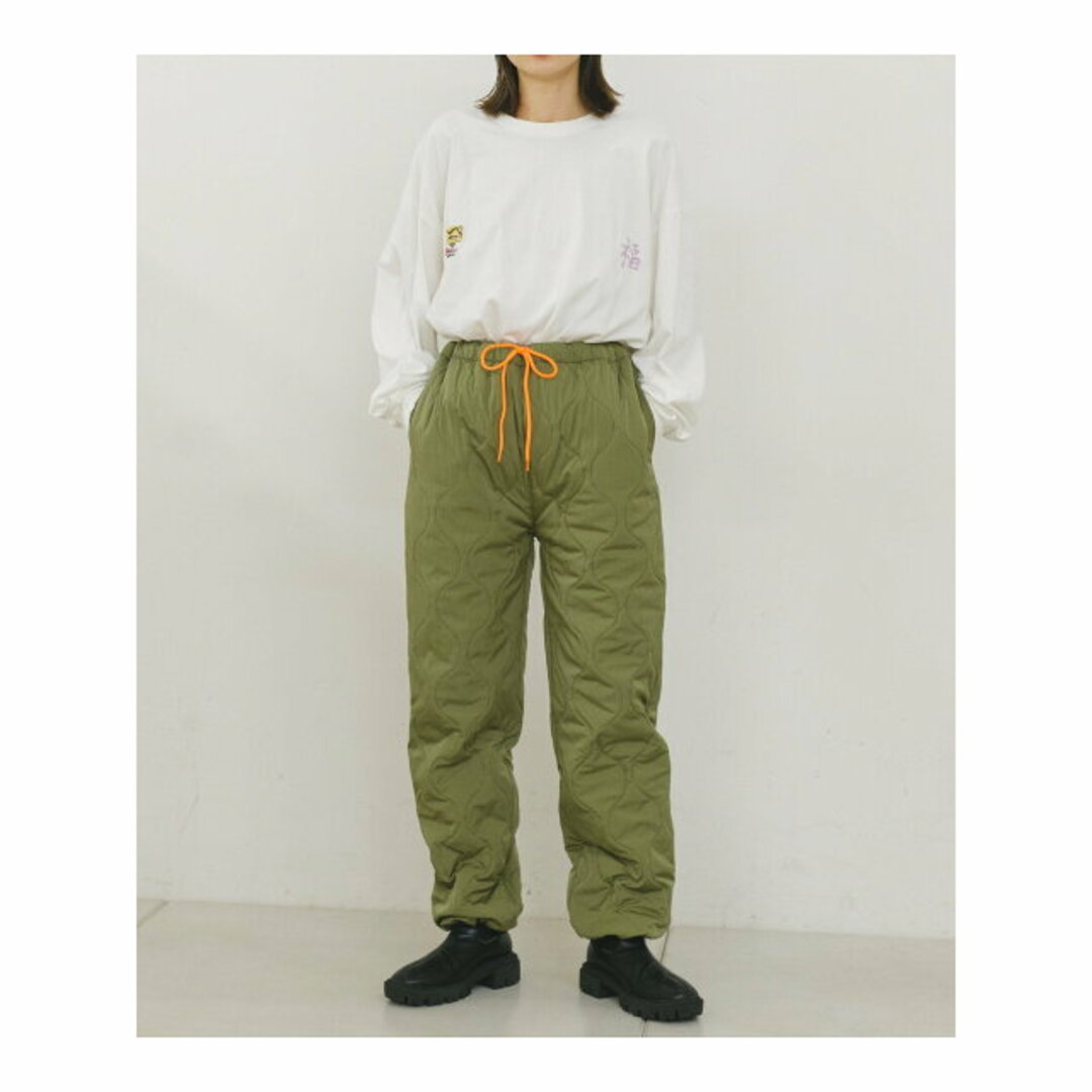 オリーブ】【Kastane】NYLON RIPSTOP QUILTING PANTS - その他