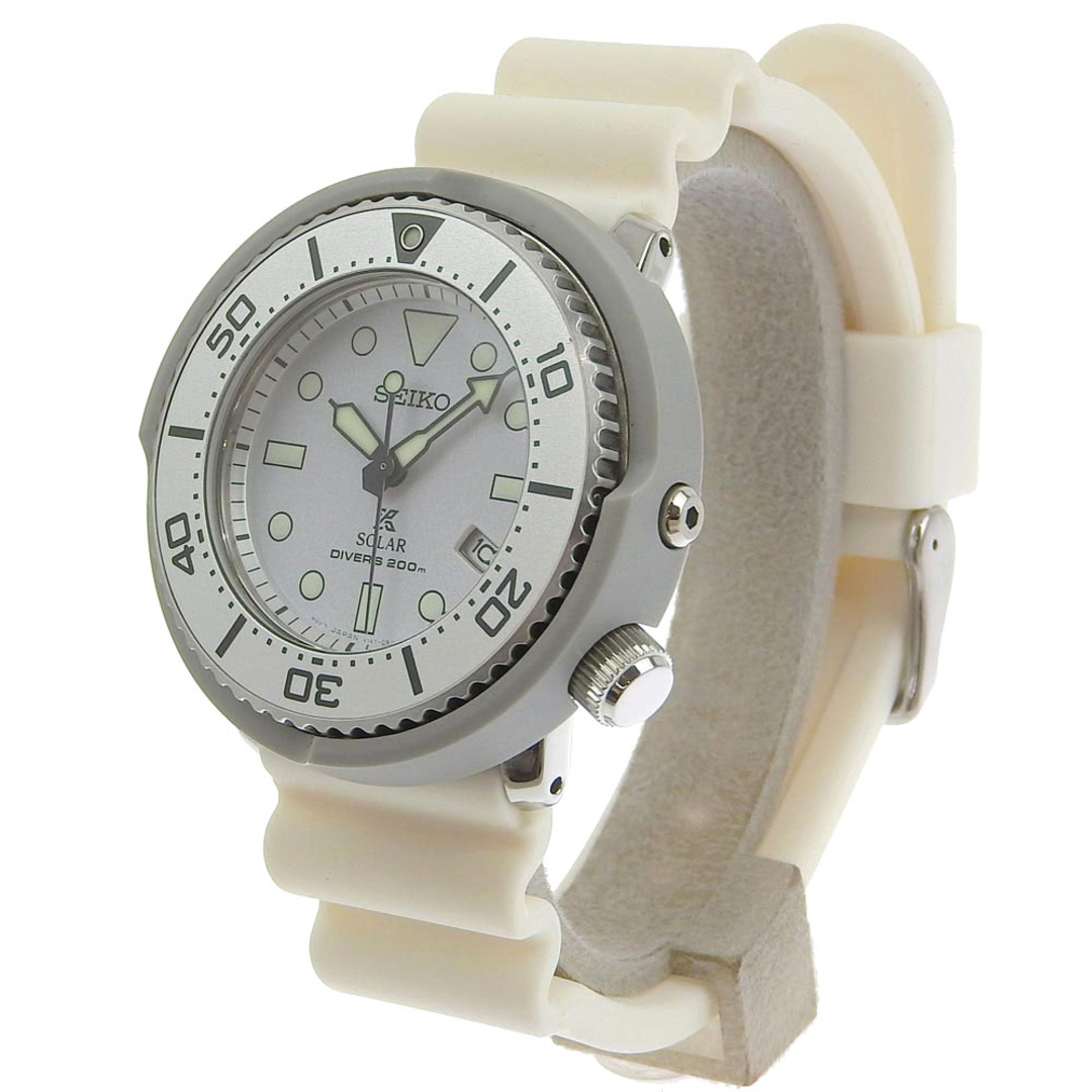 【SEIKO】セイコー プロスペックス ダイバースキューバ  V147-0BP0 SBDN051 ステンレススチール×ラバー×プラスチック 白 ソーラー時計 メンズ 白文字盤 腕時計