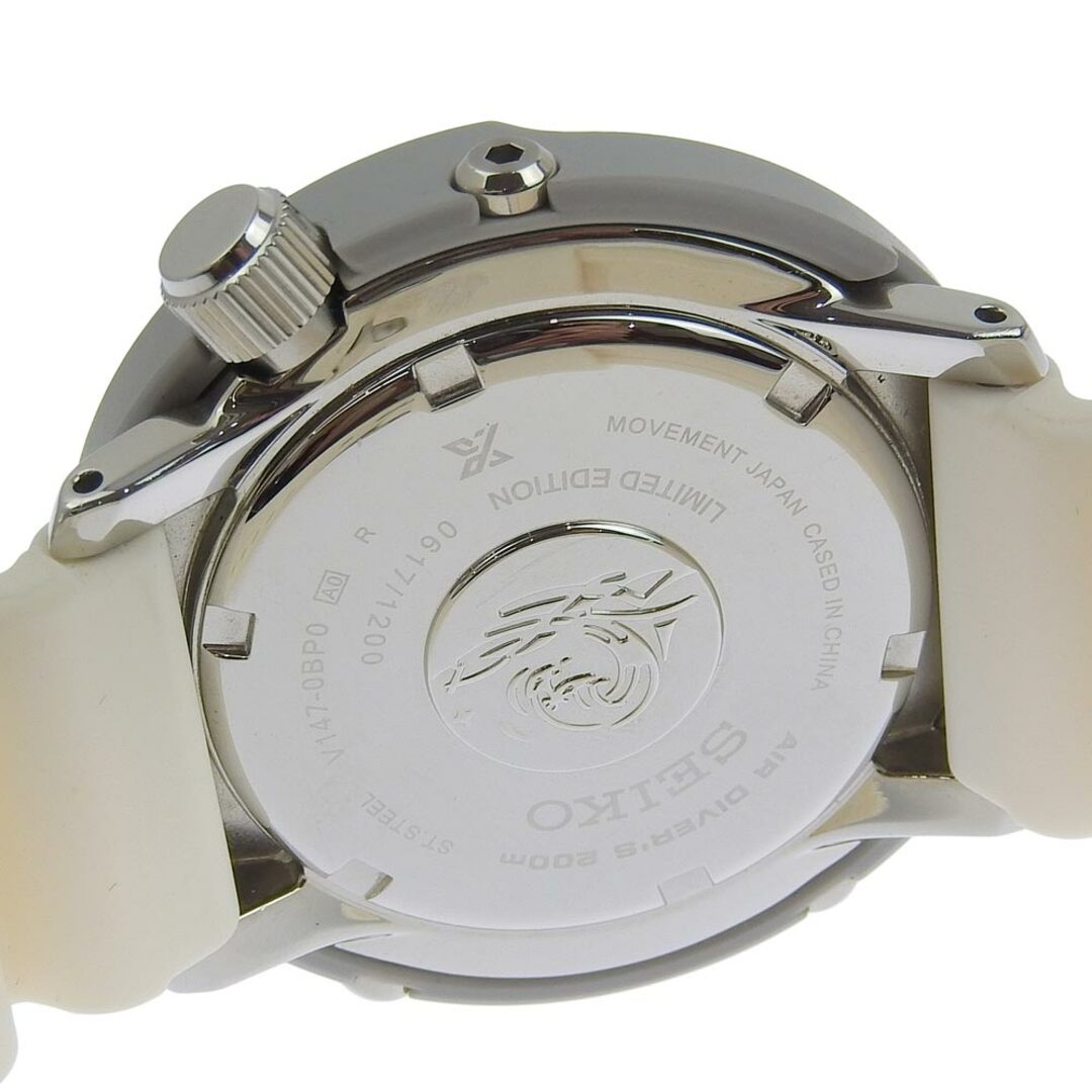 【SEIKO】セイコー プロスペックス ダイバースキューバ  V147-0BP0 SBDN051 ステンレススチール×ラバー×プラスチック 白 ソーラー時計 メンズ 白文字盤 腕時計
