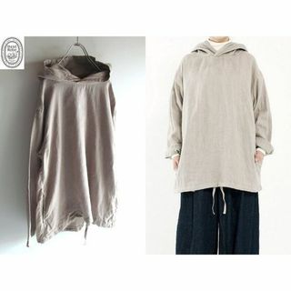 ネストローブ(nest Robe)のnest Robe 2019AW 起毛リネンパーカー F ゆったり 日本製(パーカー)