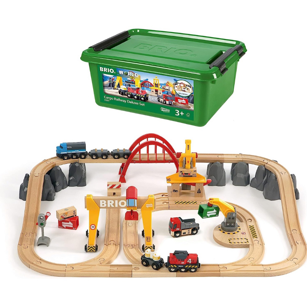 BRIO(ブリオ)の【新品未使用】未開封　BRIO カーゴレールデラックス キッズ/ベビー/マタニティのおもちゃ(電車のおもちゃ/車)の商品写真