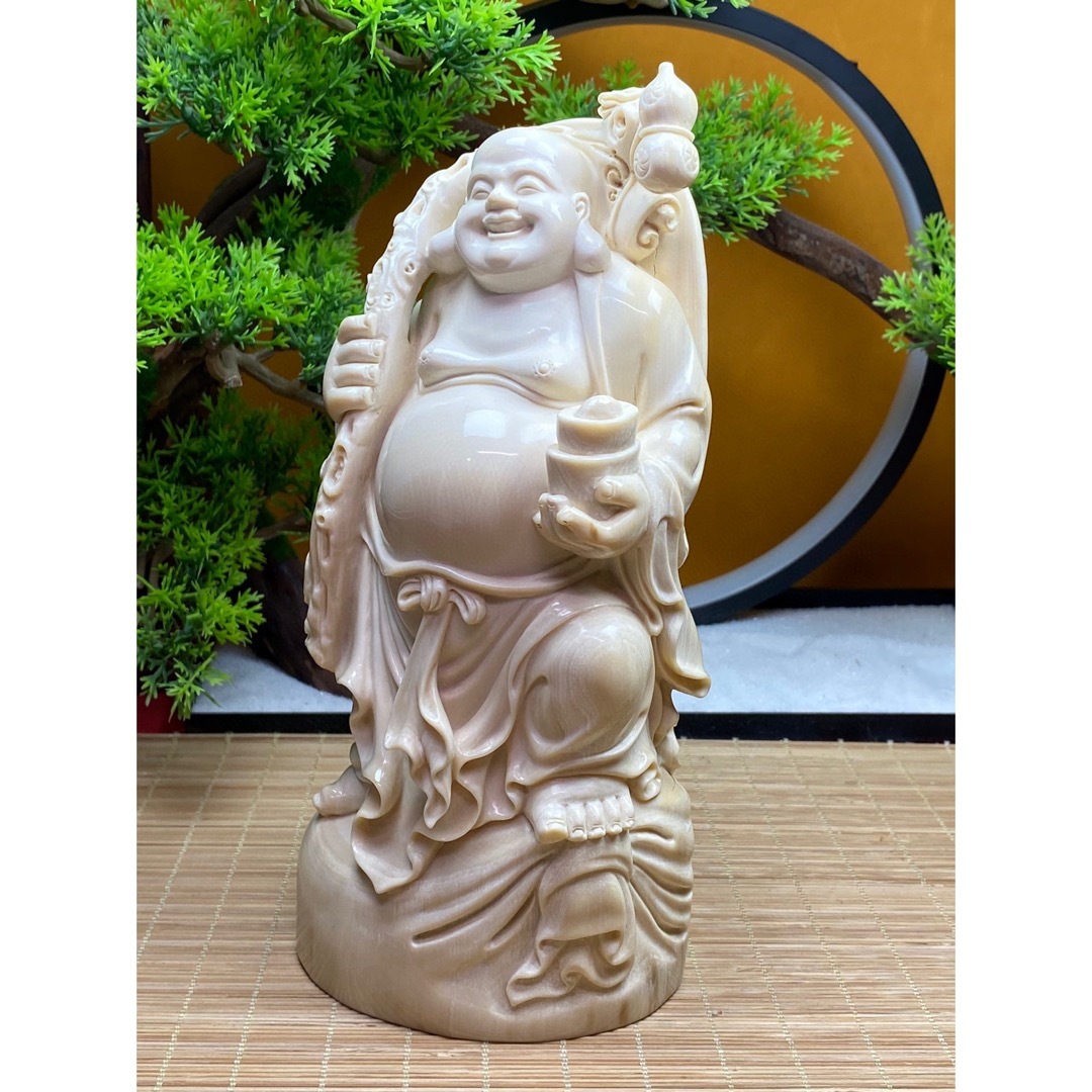 天然マンモス牙美しい手作り弥勒仏 置物 www.krzysztofbialy.com