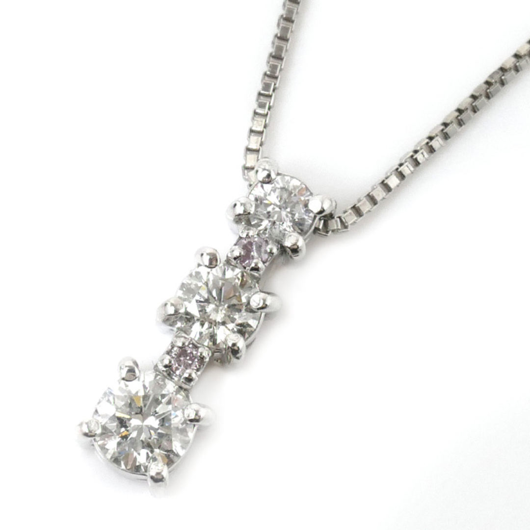 Pt850プラチナ Pt900プラチナ ネックレス ダイヤモンド0.50ct 3.6g 40cm レディース