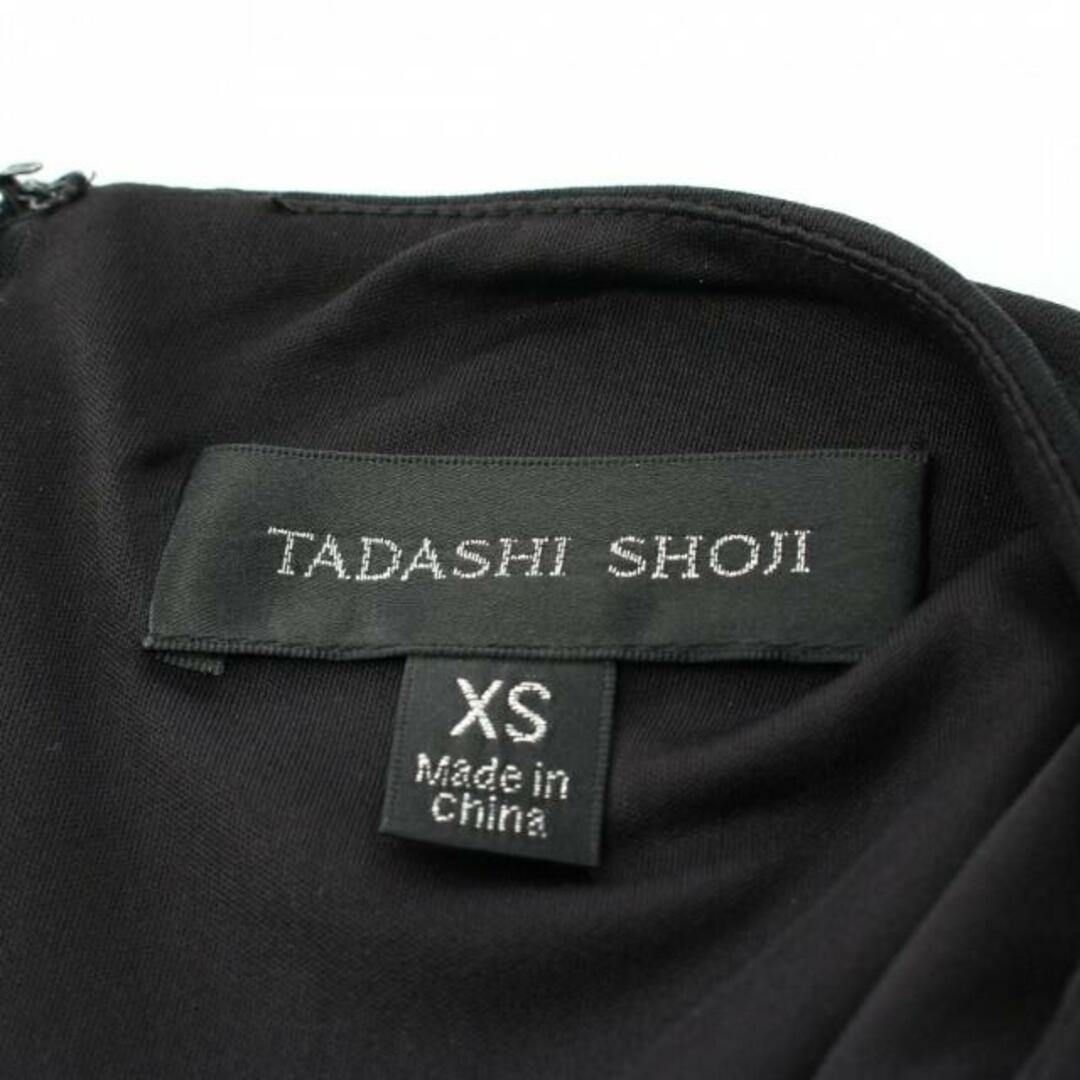 TADASHI SHOJI(タダシショウジ)の ドレスワンピース ノースリーブ ドレープ ブラック ビジュー レディースのワンピース(その他)の商品写真